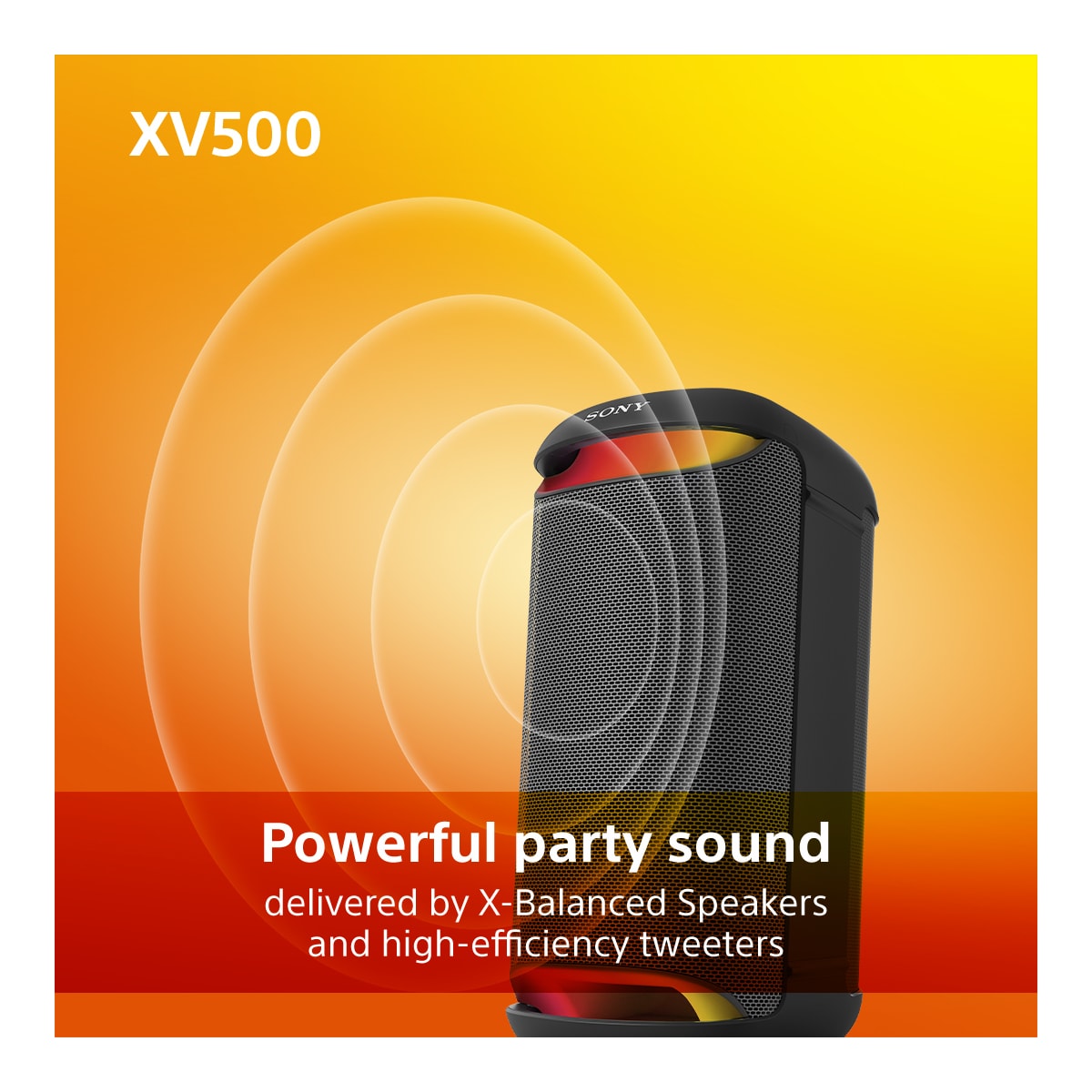 Sony SRS-XV500 trådløs festhøyttaler (sort)