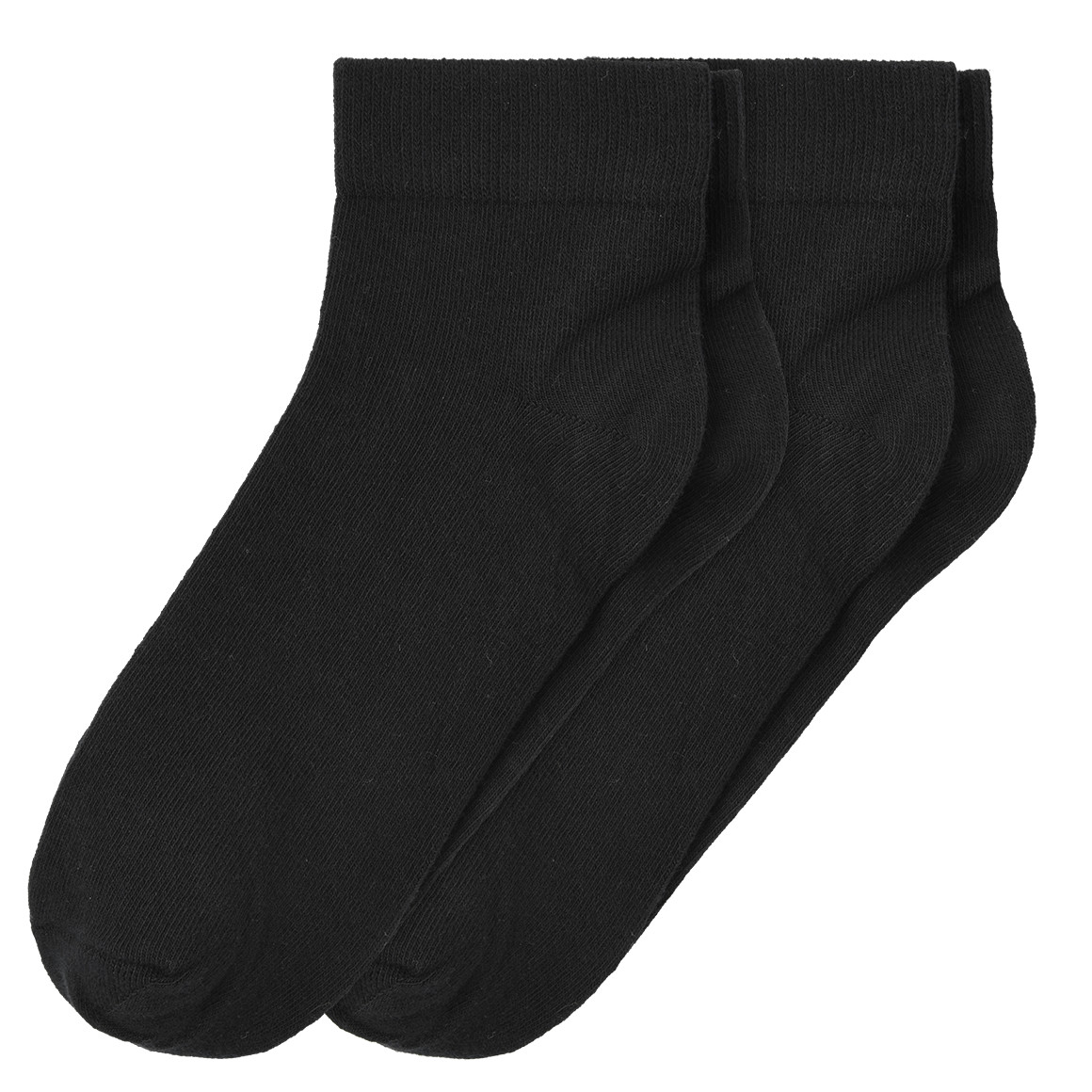 2 Paar Damen Sneaker-Socken unifarben schwarz