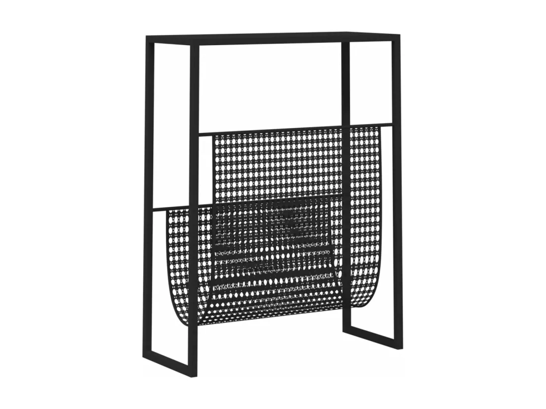Porte-revue Noir 35x15x45 cm Acier