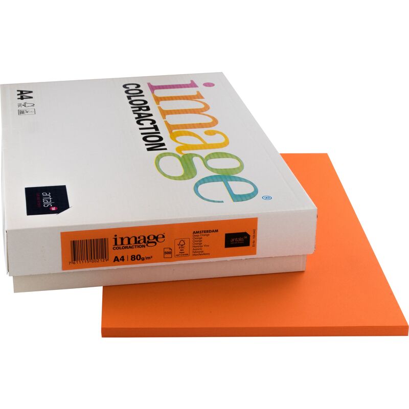 Image Coloraction Papier farbig, A4, 80 g/m², amsterdam orange