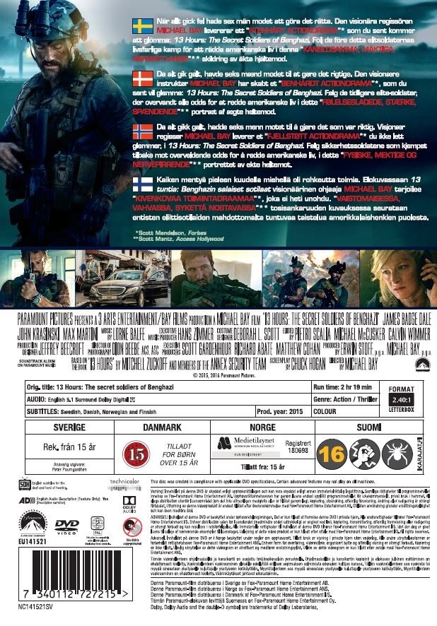 13 Hours: The Secret Soliders of Benghazi - DVD