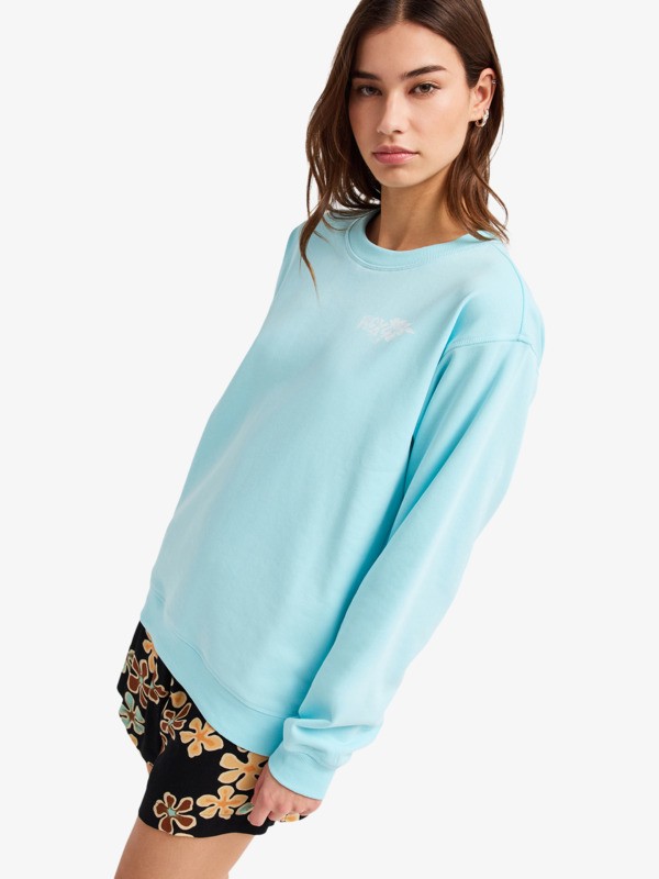 Surf Stoked Terry Vint Sweat Bleu Femme
