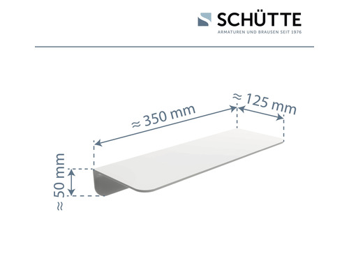 Doucheplank, 35x12,5 cm, wit