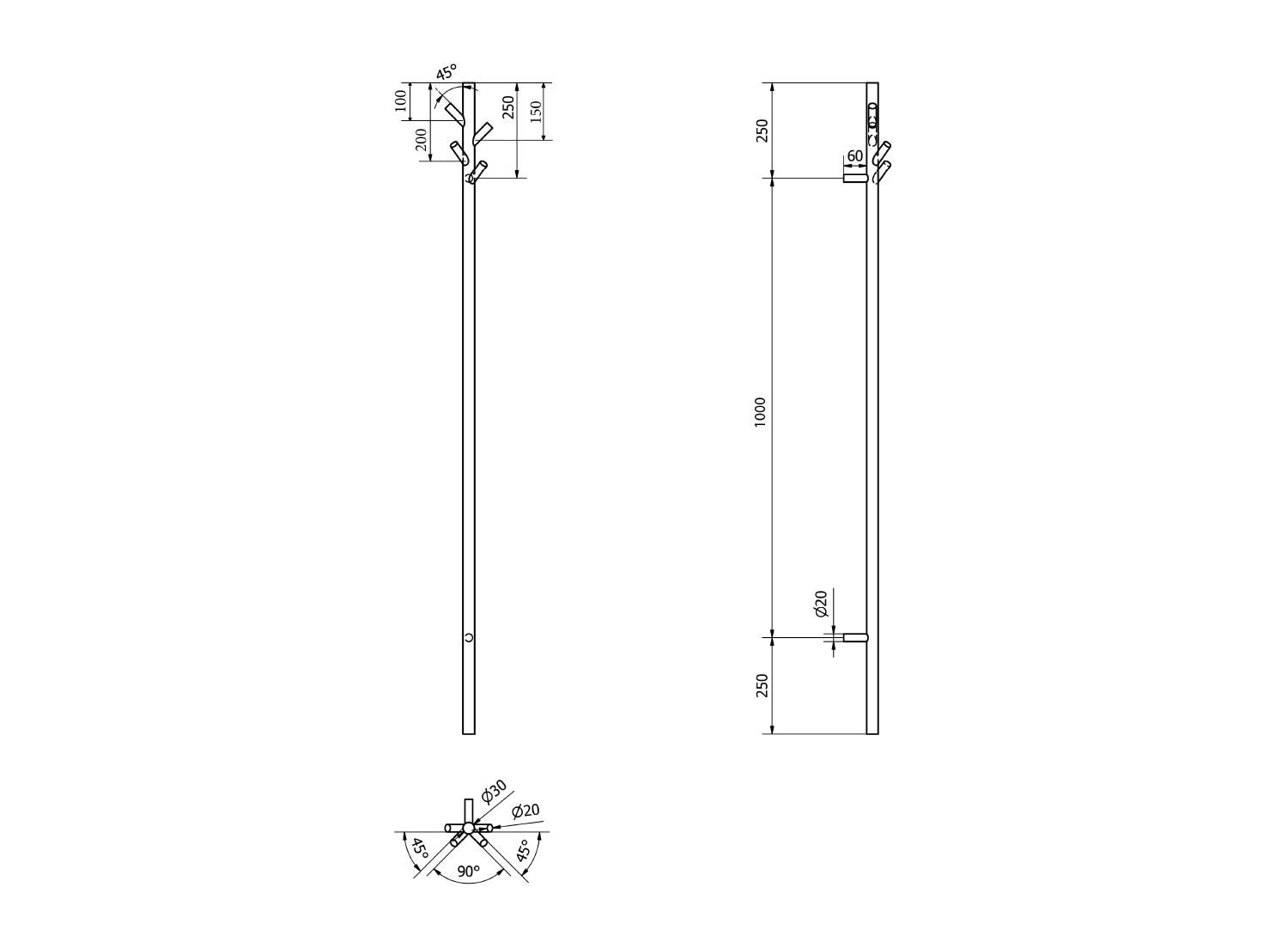 SHOWMODEL: Sapho Pasador elektrische verticale radiator mat zwart 150cm 30Watt