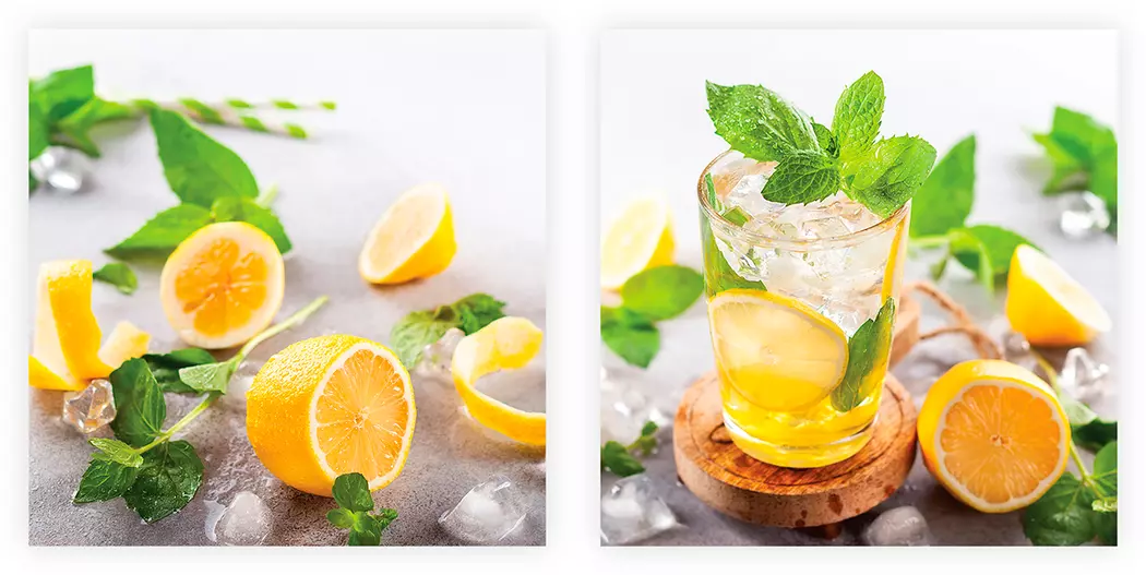 Glasbild 2tlg. Fresh lemonade