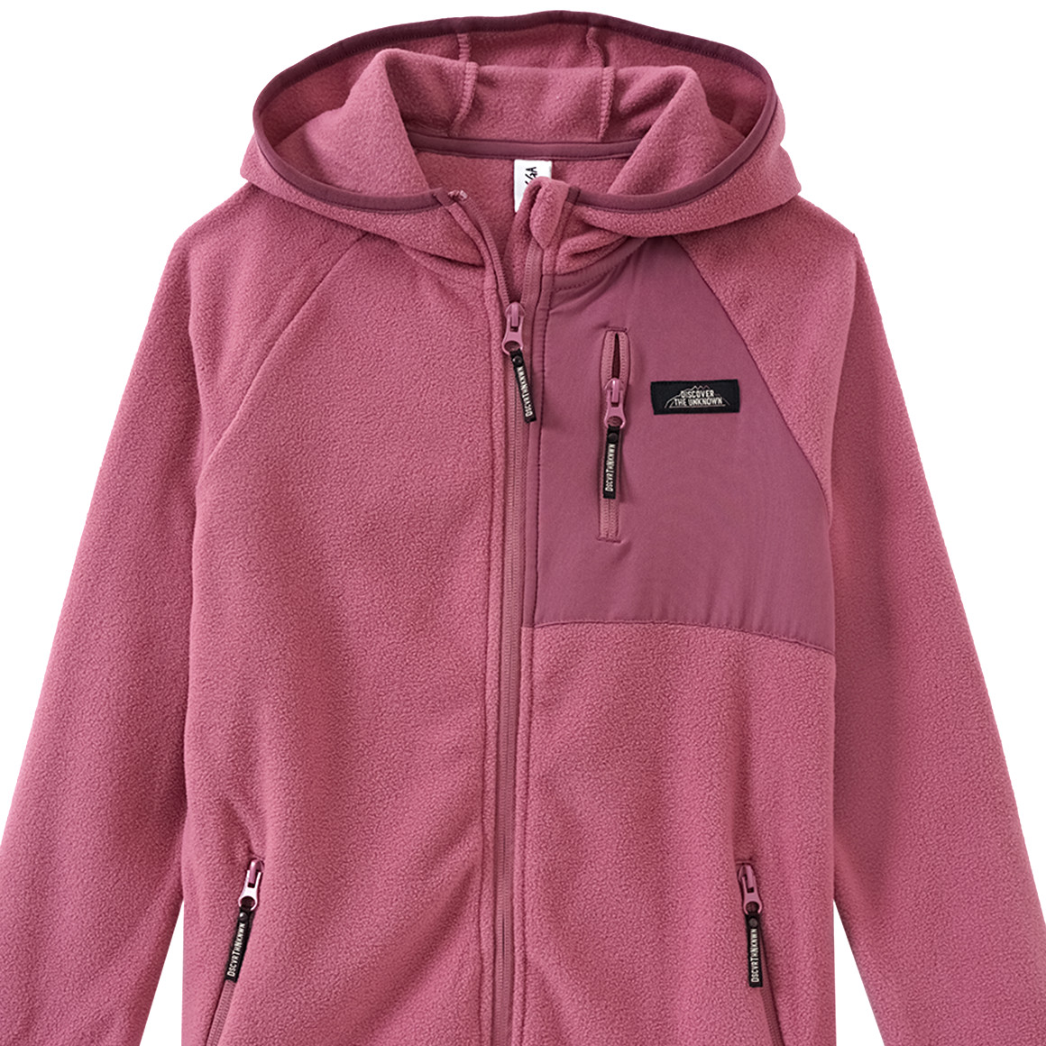 Yigga Mädchen Fleecejacke mit Kapuze beere