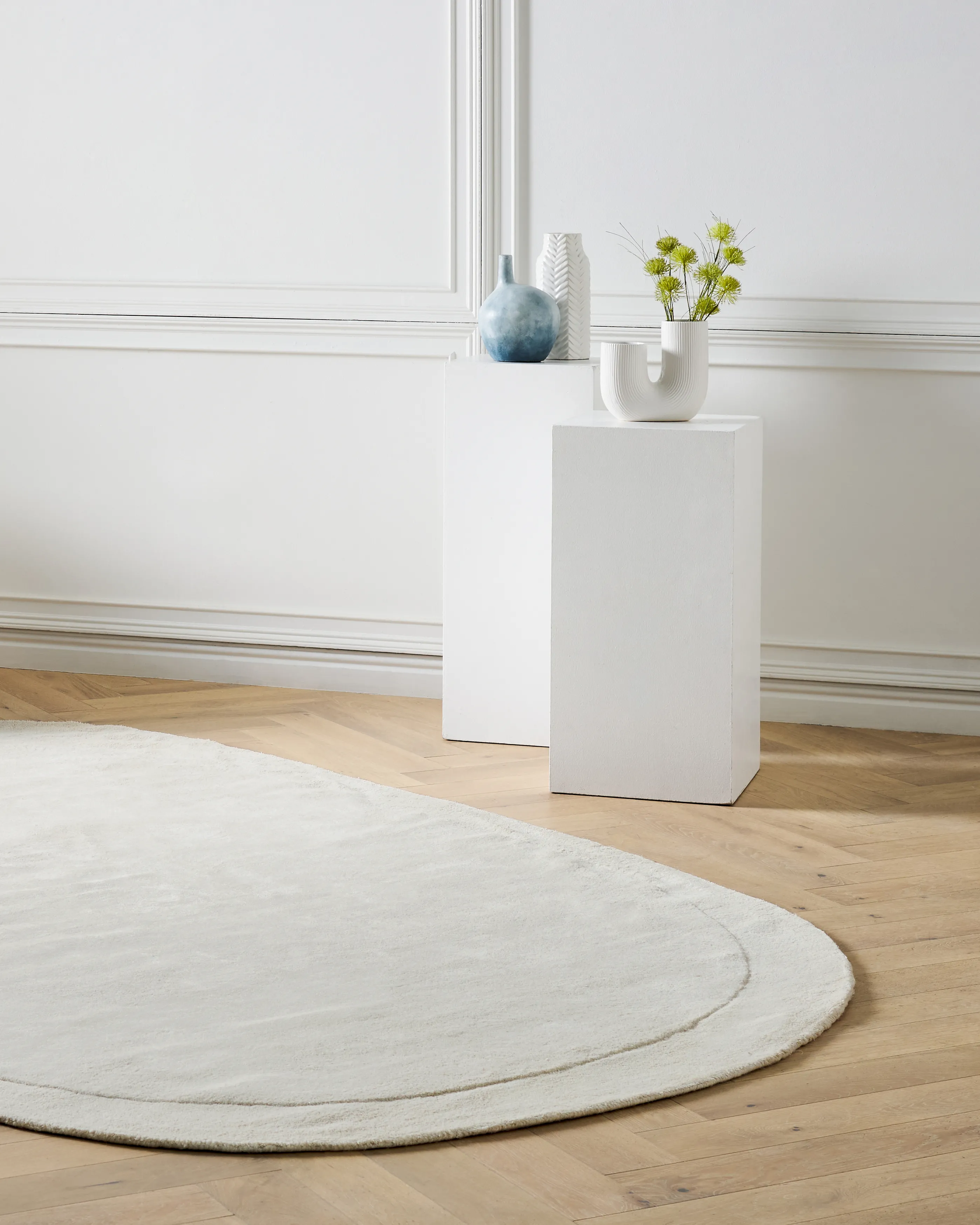 Vloerkleed MITHA Gebroken wit 200 x 300 cm Viscose