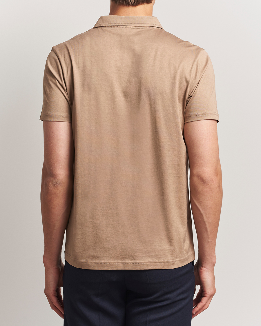 Sunspel Cotton Jersey Polo Dune