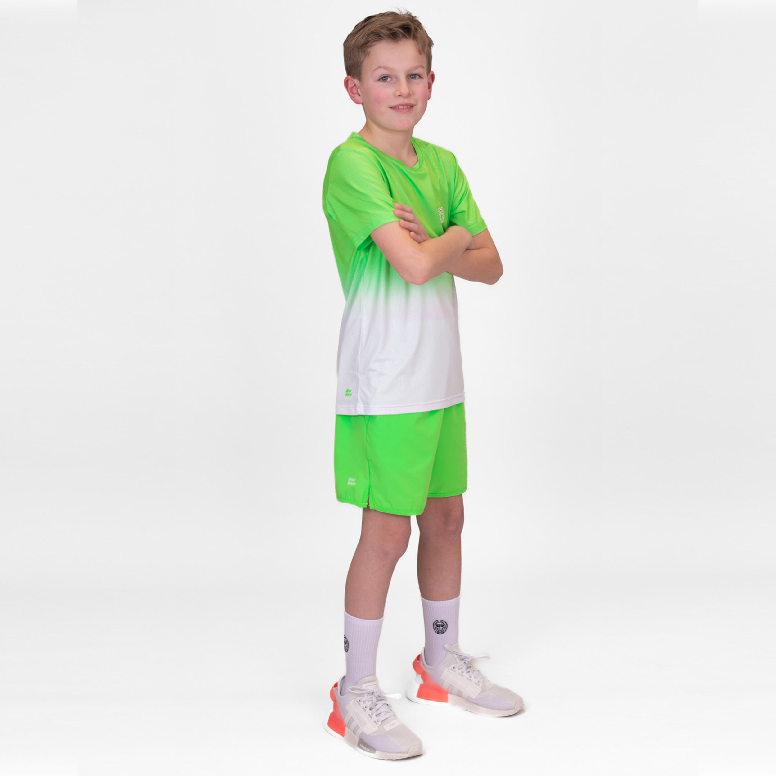 BIDI BADU Crew Gradiant T-shirt Garçons - Vert Fluo , Blanc