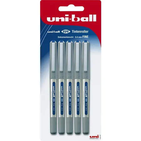 uni-ball EYE Tintenroller blau UB-157 0,4 mm, 5 Stück