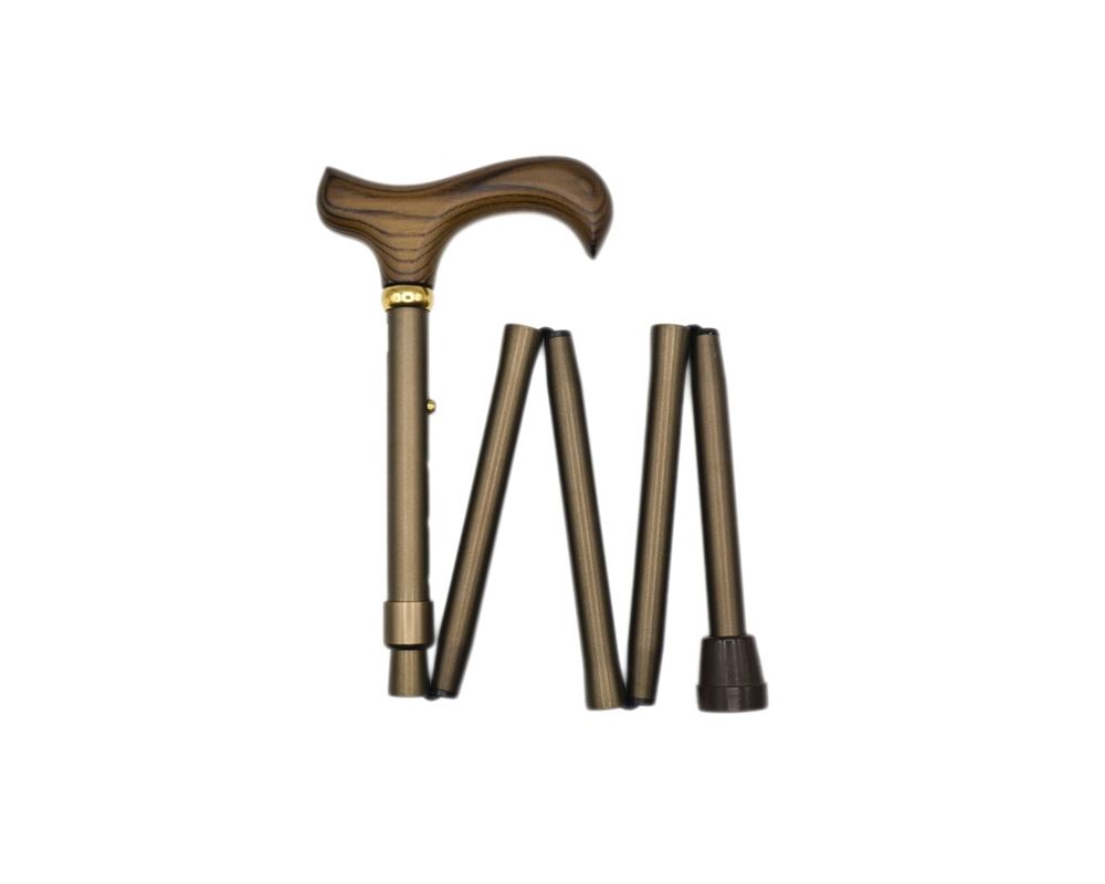 GASTROCK Faltstock 78-86cm 5fach Alu bronze Derby 1 Stk