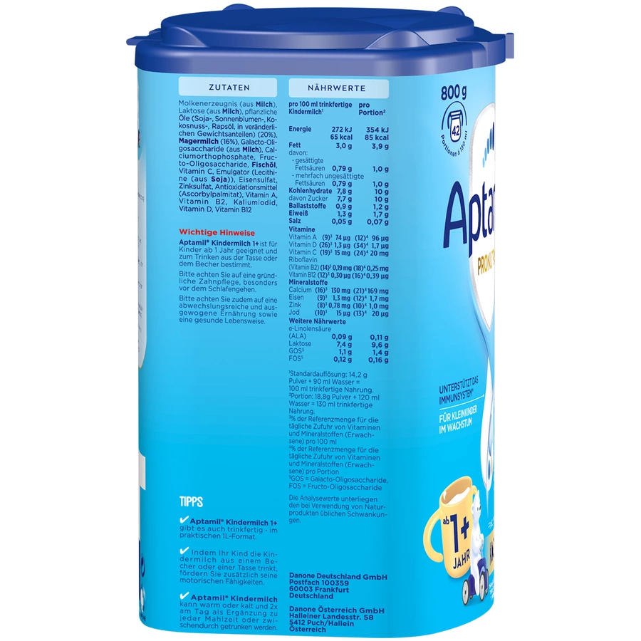 Aptamil Kindermilch 1+ Pronutra 6x 800g ab dem 1. Jahr