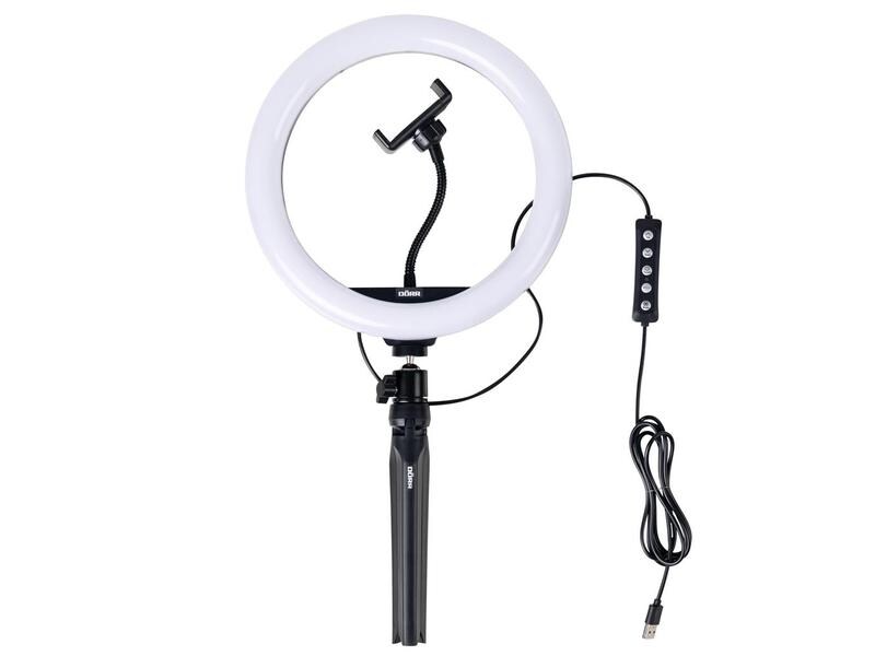 Dörr Videoleuchte Vlogging Kit VL-26 RGB Ringleuchte mit spannenden, einzigartigen Farb- und Blinkeffekten