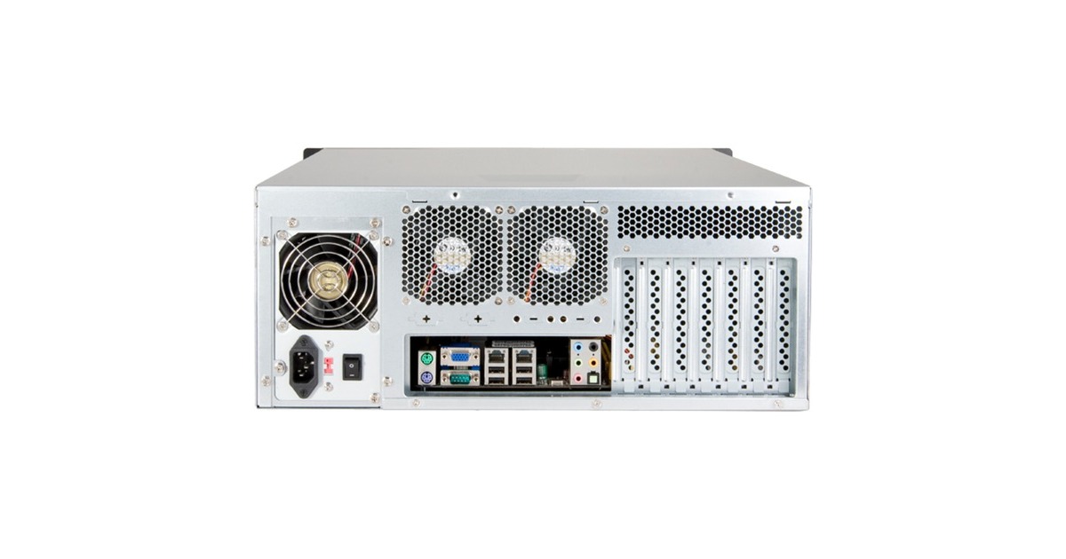 ChenbroRM42300F1 rack behuizing  (Zwart/zilver | 2x USB-A 3.2 (5 Gbit/s))