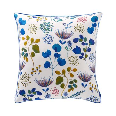 Linge de lit fleurs bleues - BECQUET CRÉATION
