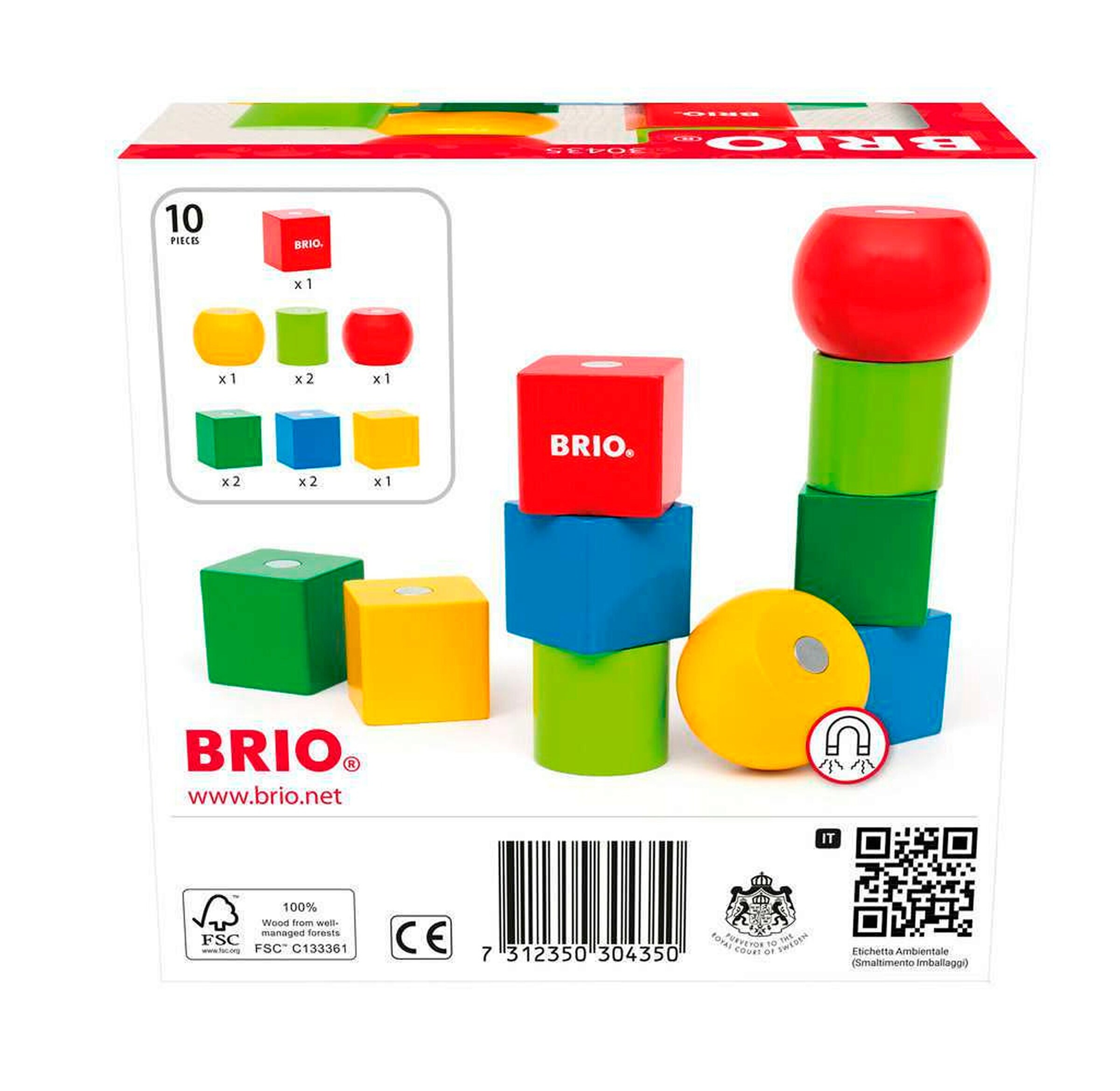 BRIO Magnetische Holzbausteine