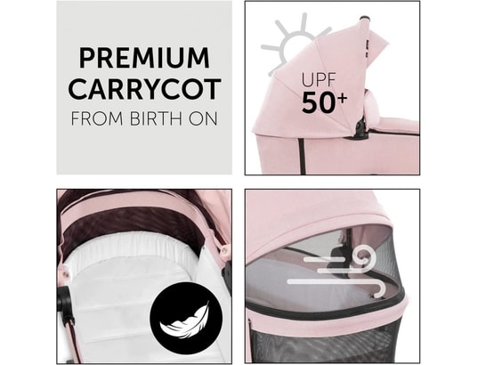 HAUCK - Poussette shopping vision x set silver melange rose