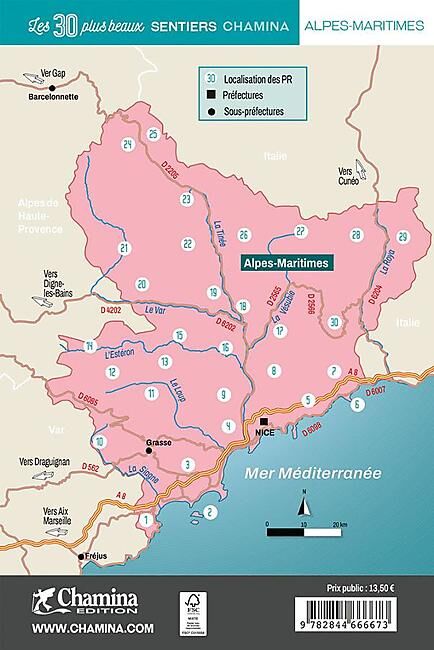 CHAMINA - ALPES MARITIMES LES 30 PLUS BEAUX SENTIERS