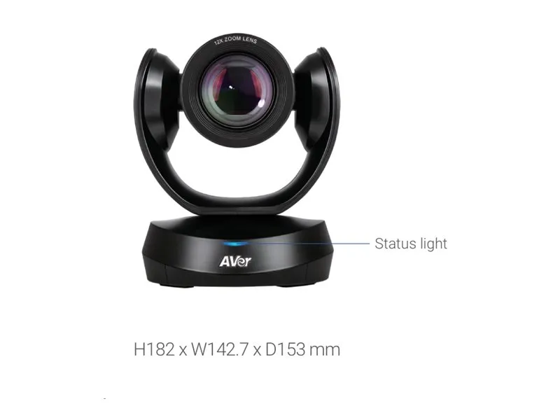 AVer CAM520 Pro3 - Konferencekamera - PTZ - farve - 8 MP - 1920 x 1080 - motoriseret - LAN - USB 3.1 Gen 1 - MJPEG, YUV, YUV2, H.264 - DC 12 V / PoE Plus