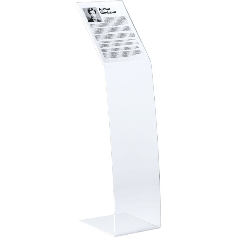 Présentoir fixe plexiglas translucide 1 document pour format A4