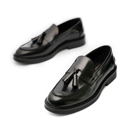 Playboy Footwear Filippo Loafers, Black Polido, 44