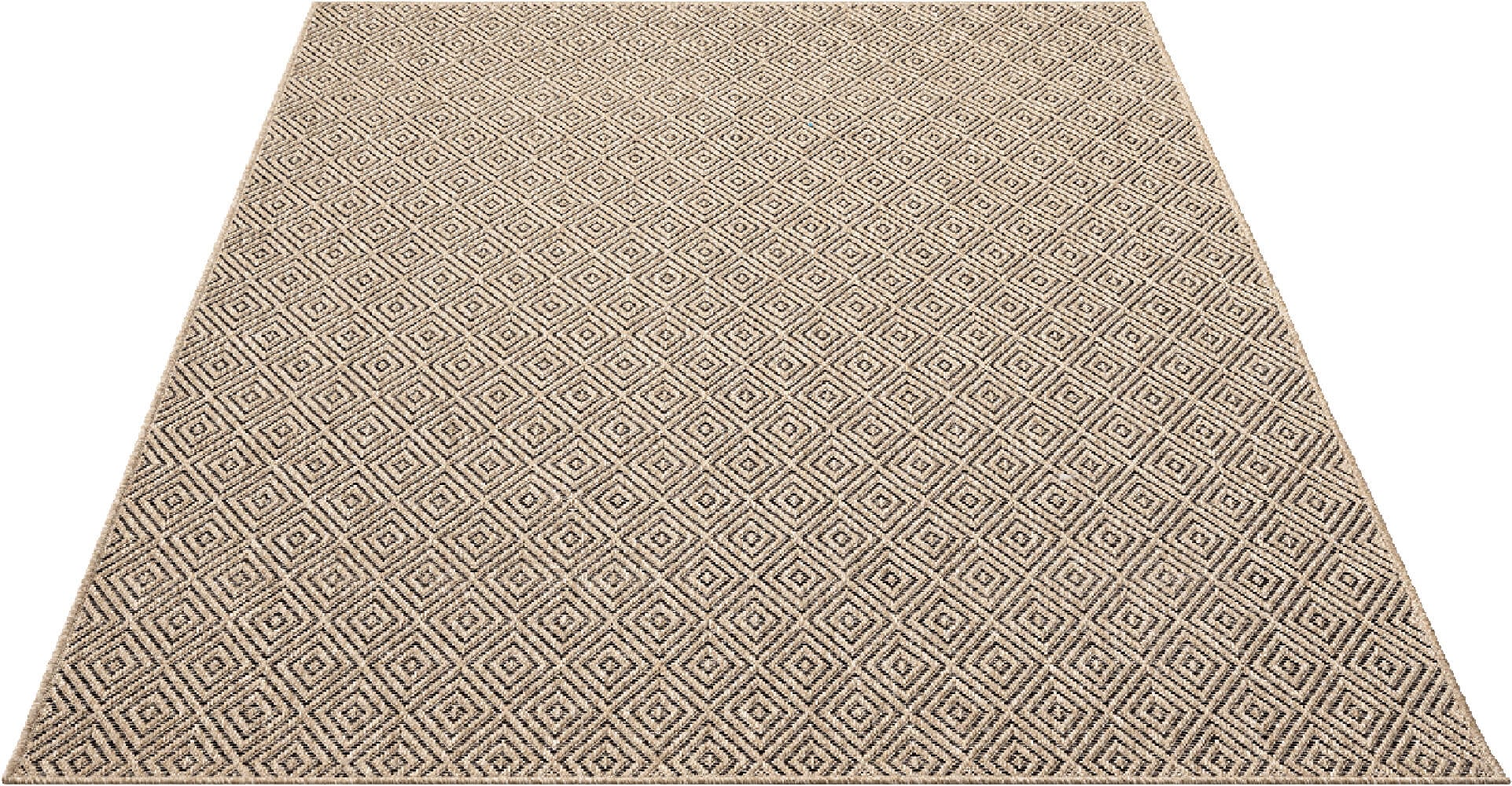 the carpet Teppich »Kansas« rechteckig 1 mm Höhe moderner robuster In und Outdoor Teppich Jute Look