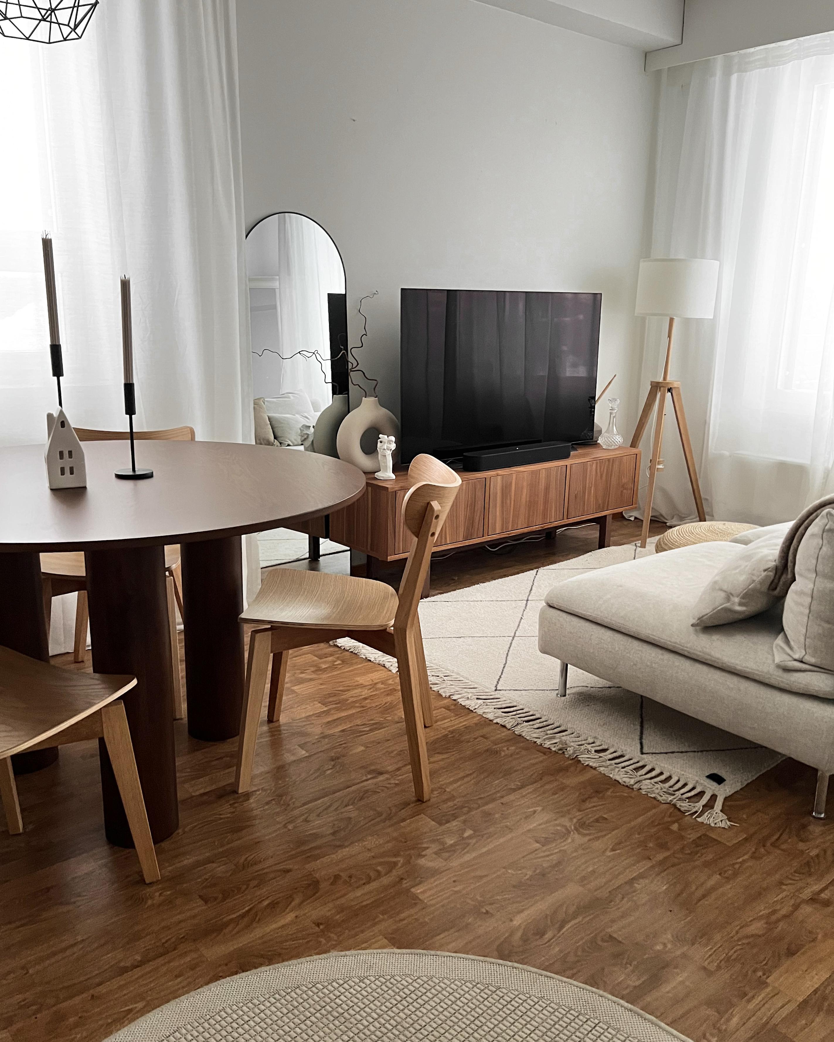Eettafel ORIN Donker essenhout 120 cm 120 cm
