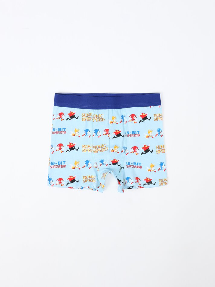 Cuecas Boxer SONIC - Pacote com 3 unidades - Cores variadas