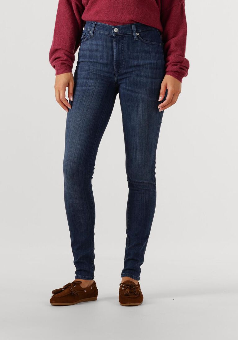 blauwe 7 for all mankind skinny jeans high waist skinny