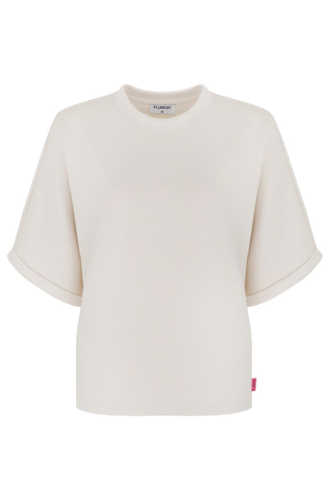 Fluresk beige dames t-shirt