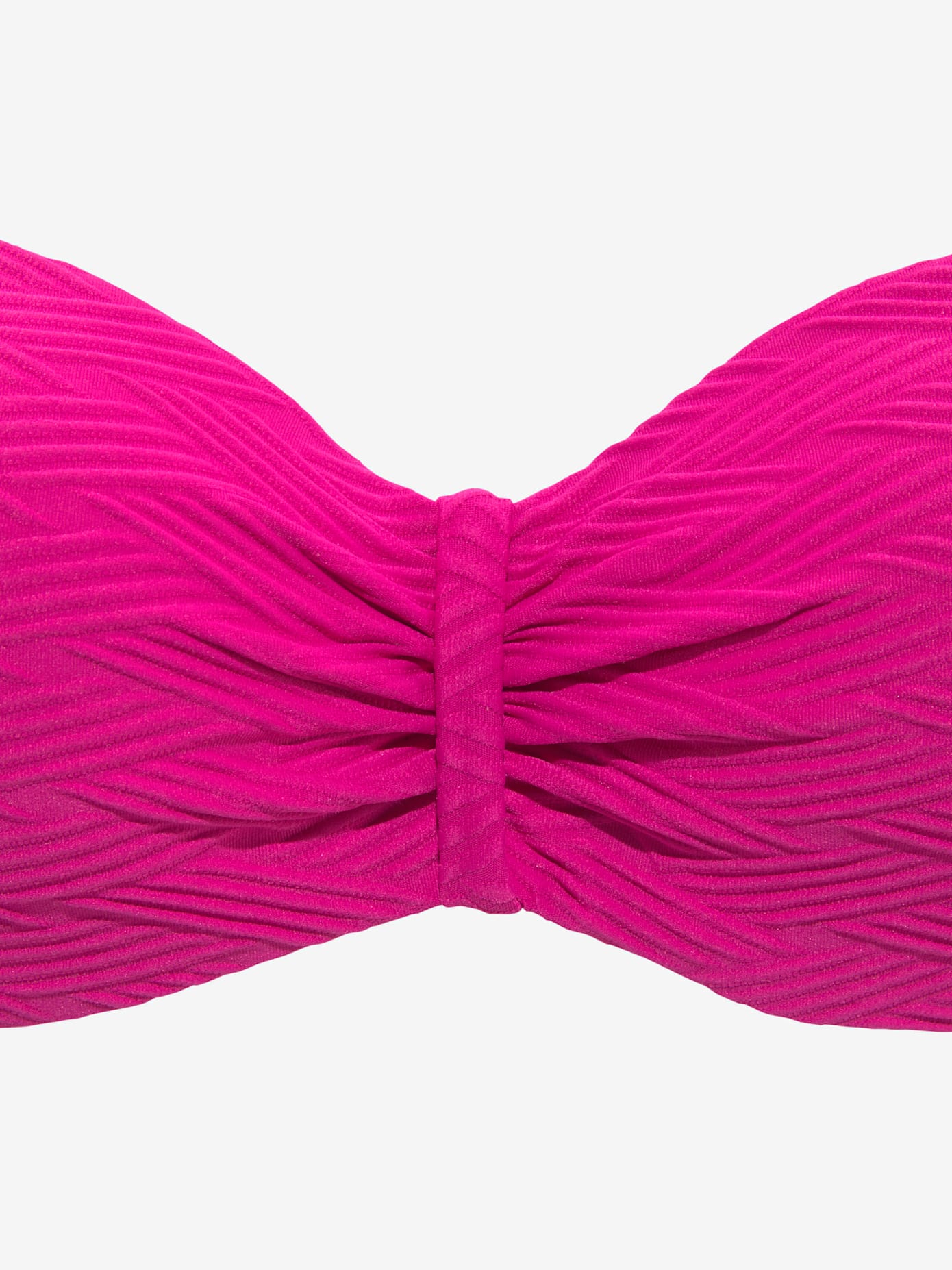Haut de bikini bandeau à armatures matière structurée aux couleurs tendances