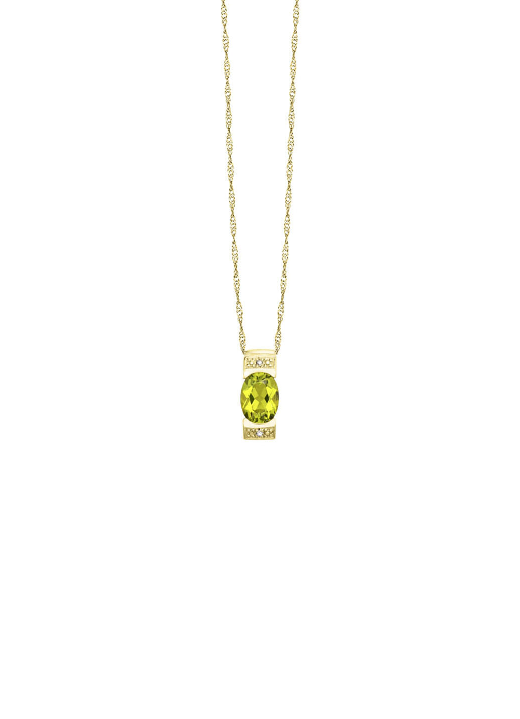 Strahlende Natürlichkeit – Anhänger mit Peridot und Diamanten