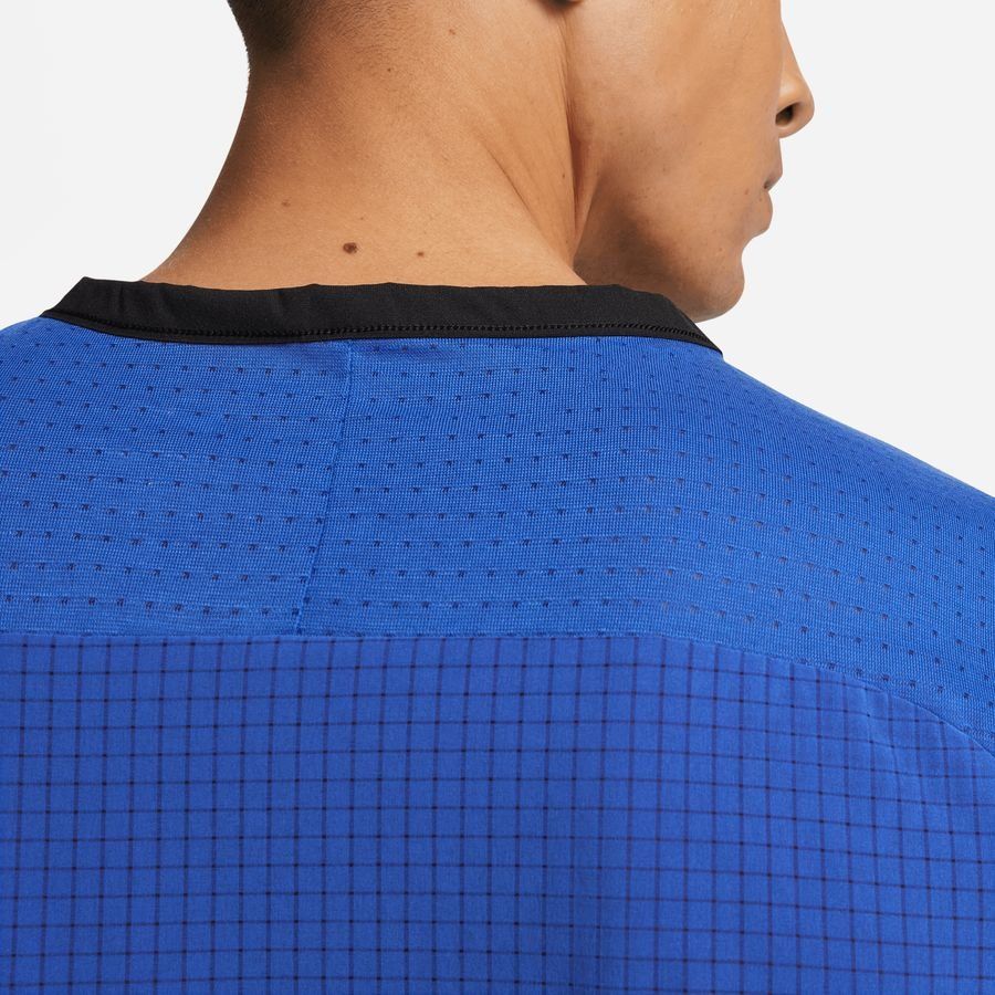 Nike Haut Running Dri-FIT Trail Solar Chase - Bleu/Citron