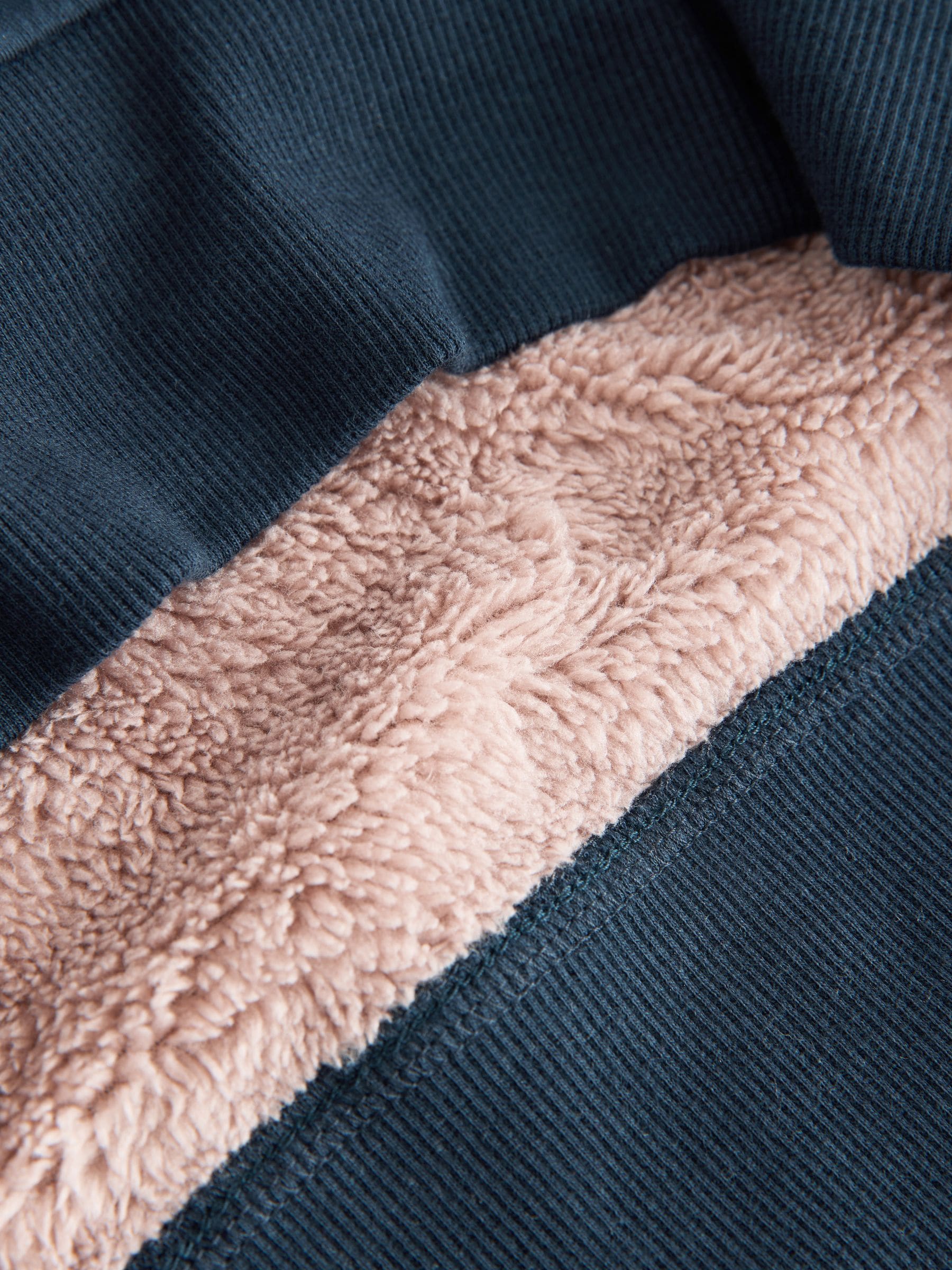Marineblauw geruit - Enkele behaaglijke fleece pyjama (3 - 16 jr)