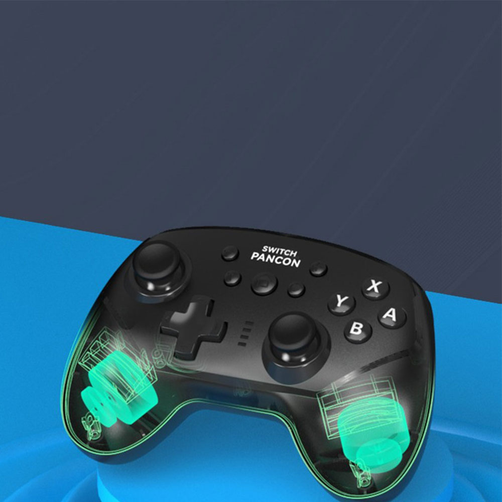 Wireless Bluetooth Game Controller mit Gyro-Sensor und Vibrationsfunktion für Nintendo Switch / Lite / OLED / PC / iOS / Android (600mAh) - Schwarz