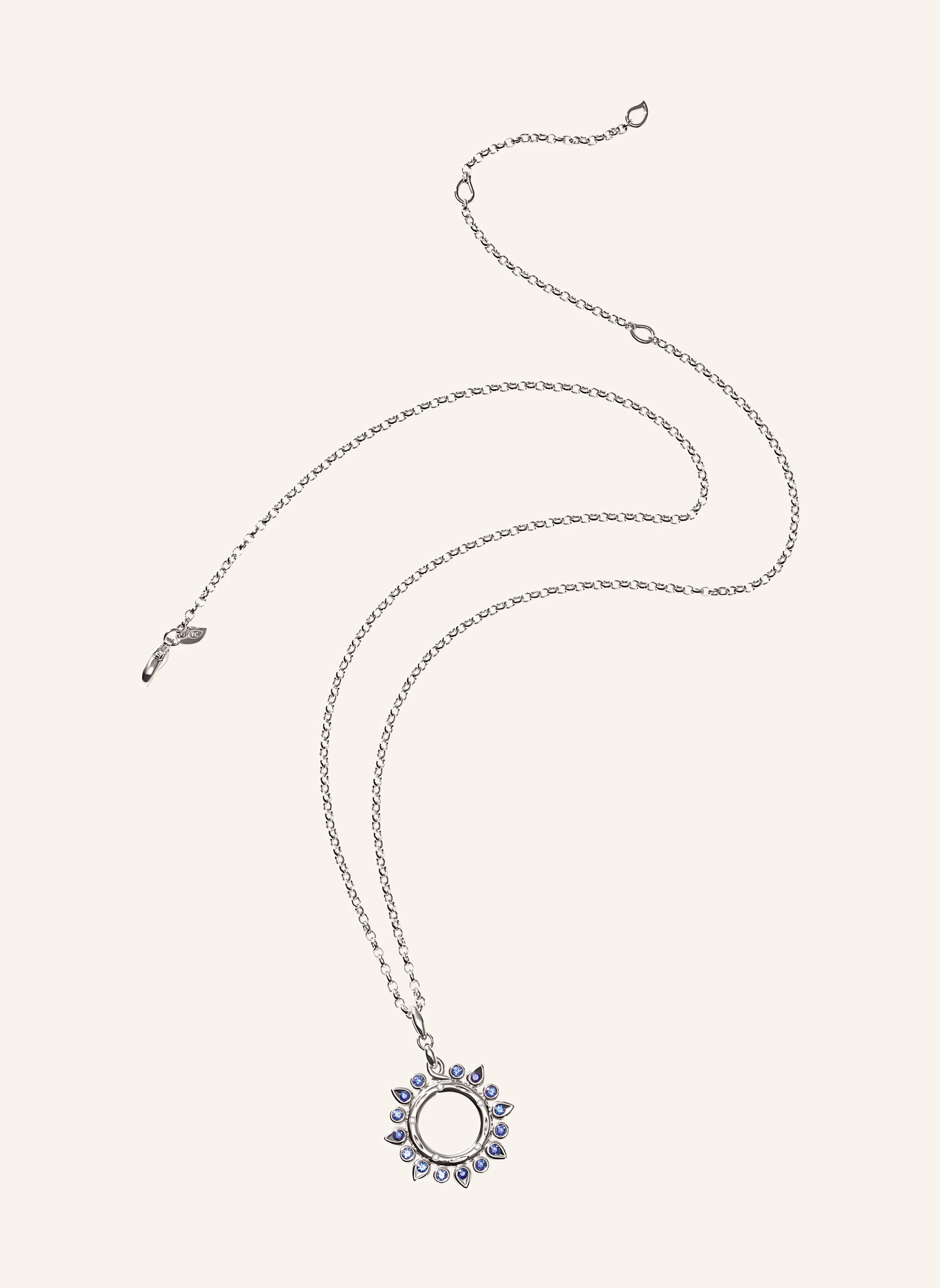 TAMARA COMOLLI Anhänger PENDANT GYPSY 'OCEAN' SUN SMALL 18K Weißgold