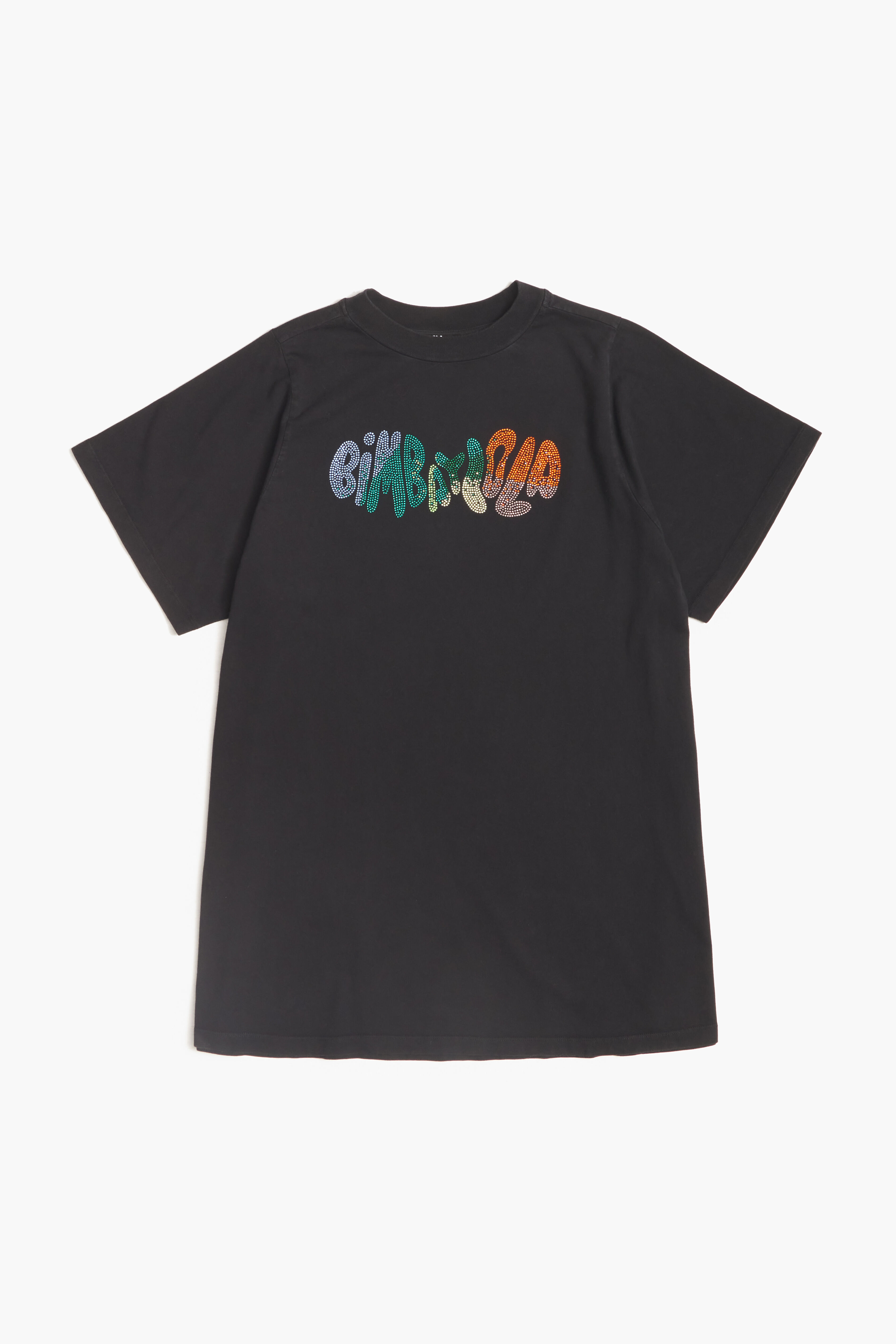 Camiseta preta fluida com logo