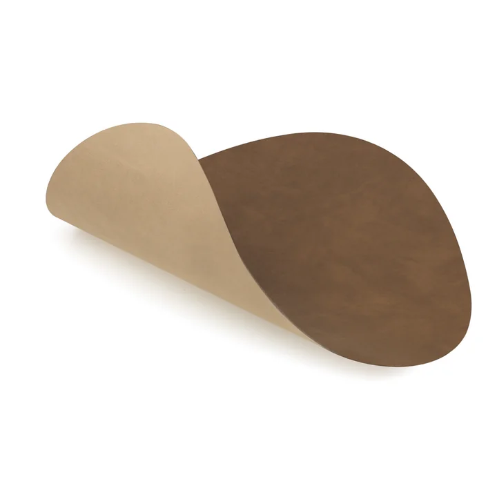 Lind DNA - Tischset Curve L Double, Bull cognac / schwarz