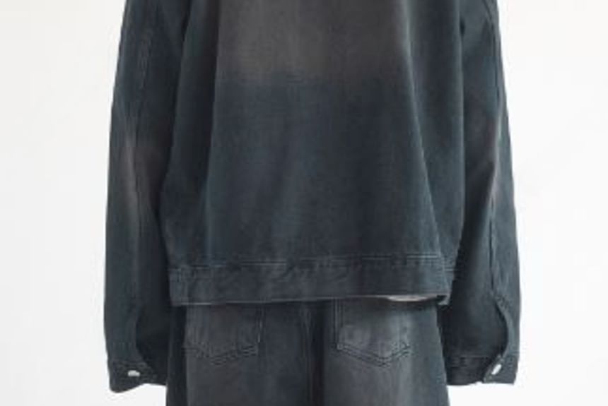 SeoulPop - High-Waist Washed Loose-Fit Jeans