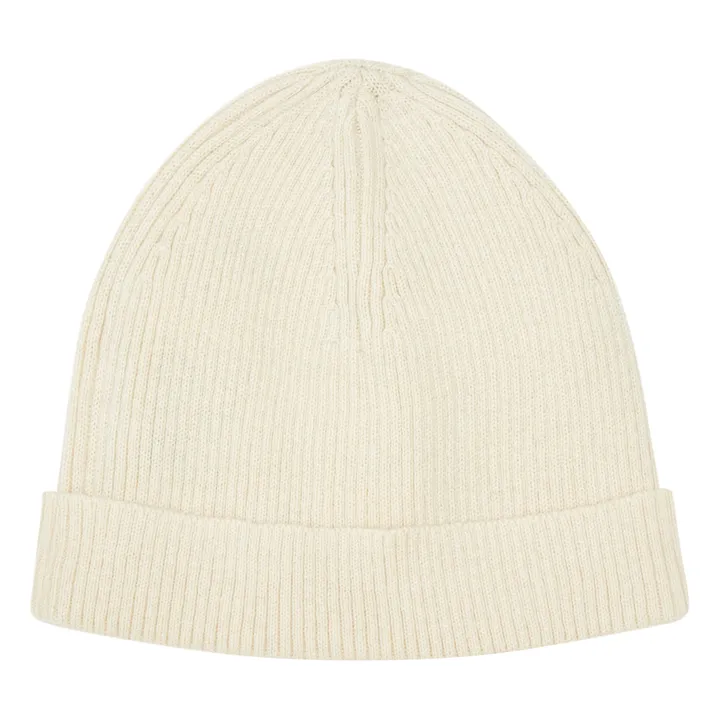 Bonton Bonnet Côtelé Laine et Coton Minot | Ecru