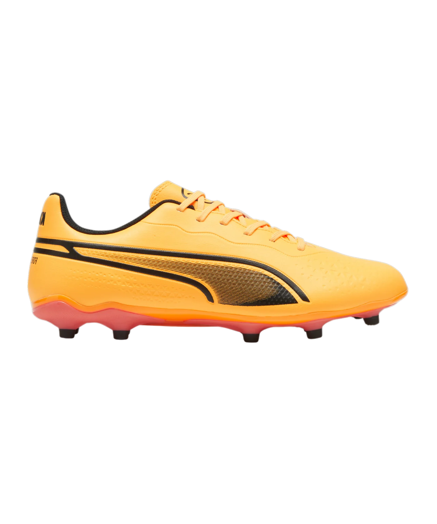 PUMA KING Match FG/AG The Forever Faster Orange Schwarz F05