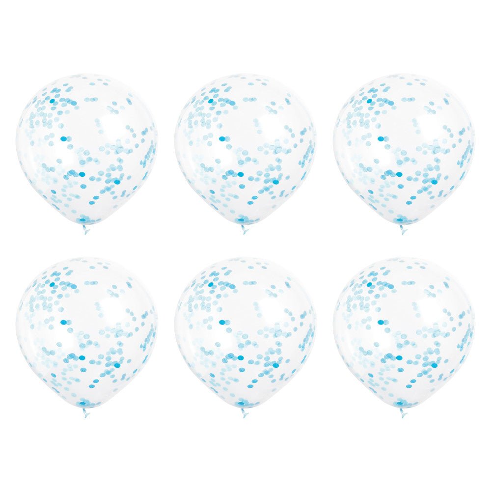 Confetti Ballonnen Lichtblauw 30cm 6st