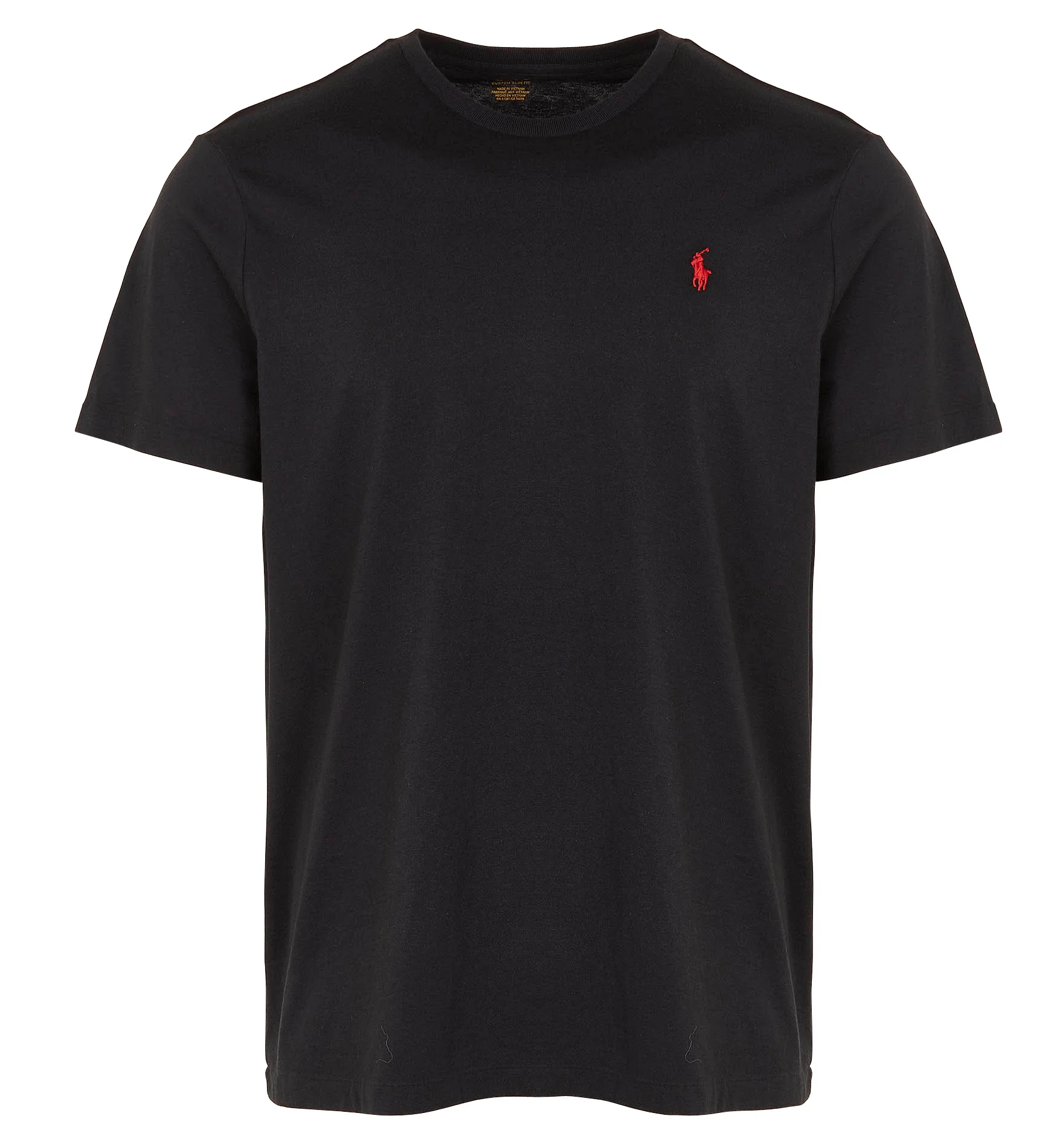 Tee-shirt col rond slim-fit en coton | Noir