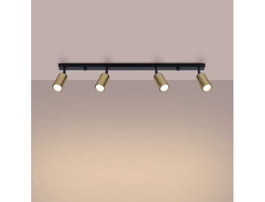 SOLLUX LIGHTING - Plafonnier winx 4l noir/doré
