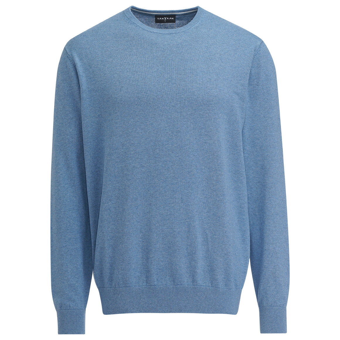 VanVaan Herren Feinstrickpullover mit Rundhals blau