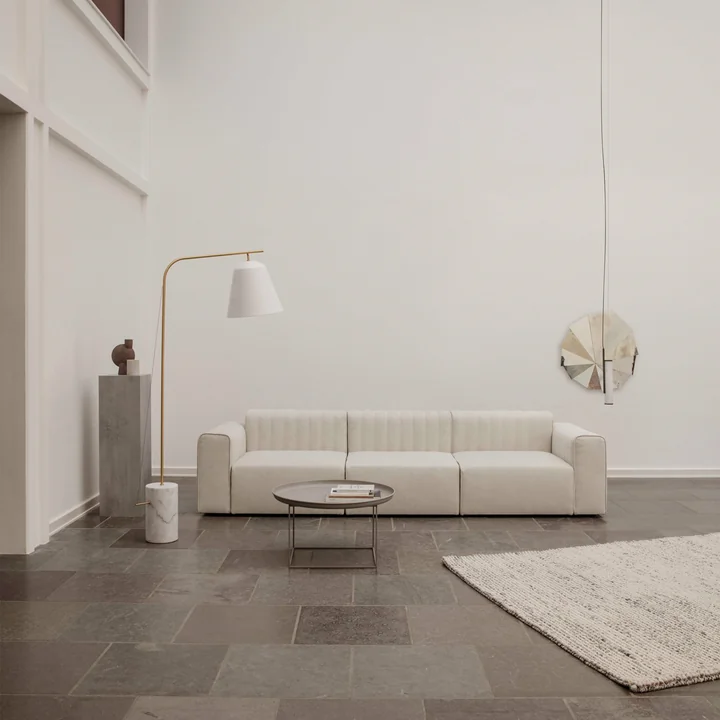 Norr11 - Duke Couchtisch, H 39 x Ø 90 cm, antique white