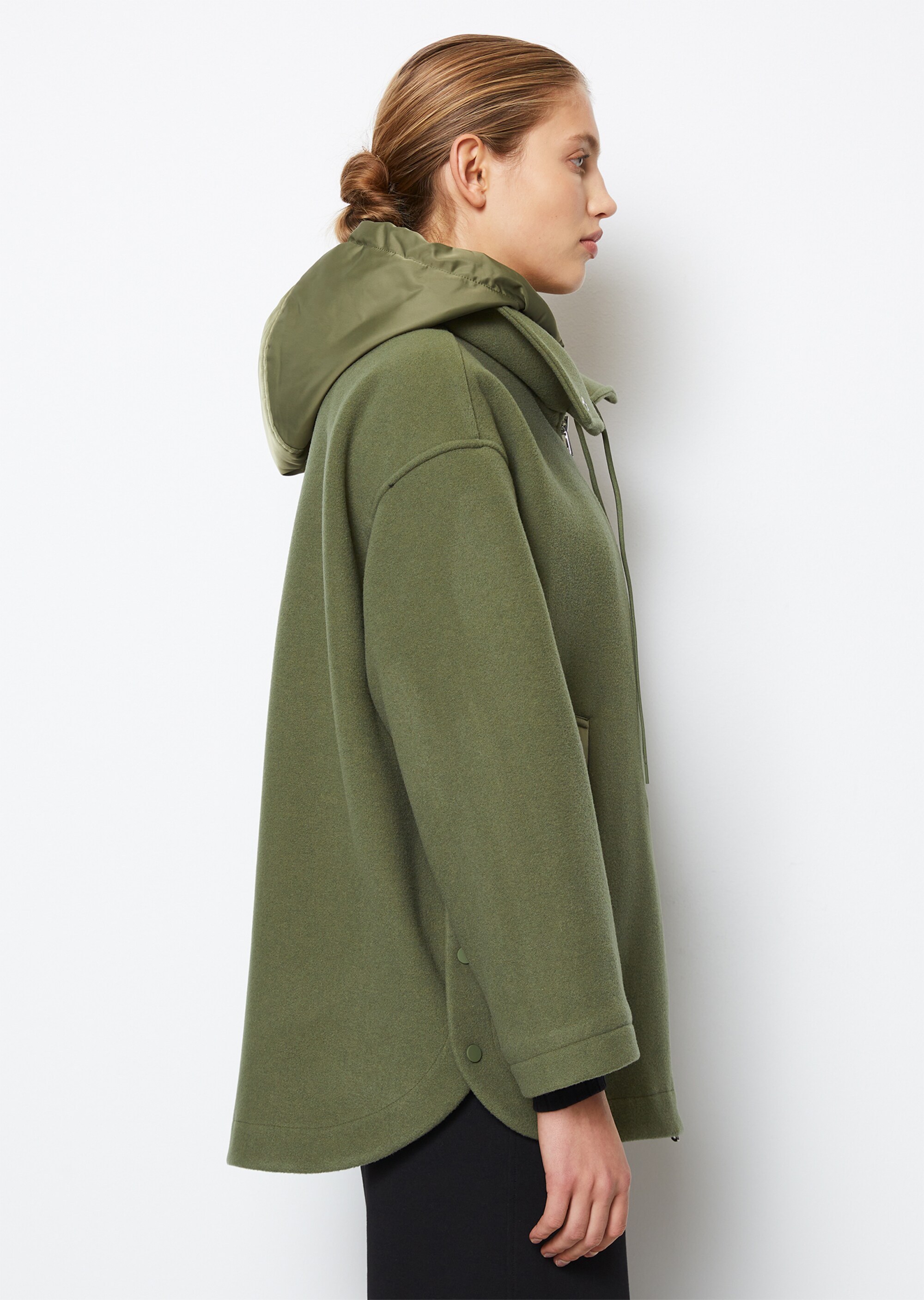 Wolljacke im Cape-Stil relaxedaus Wolle-Mix