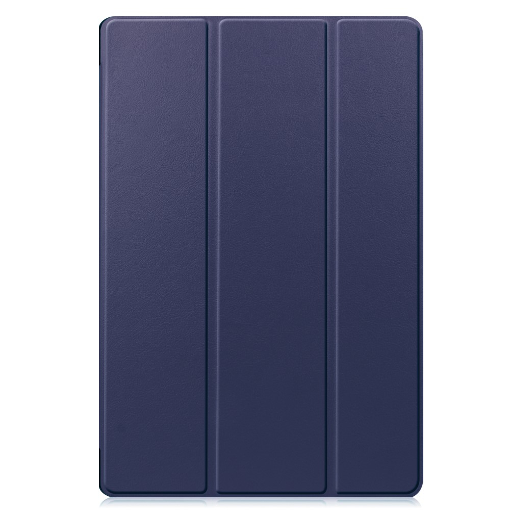 Samsung Galaxy Tab S10  Plus Flipcase Hülle Ledertasche mit Aufstellfunktion Litchi Look   S-Pen Halterung - Dunkelblau