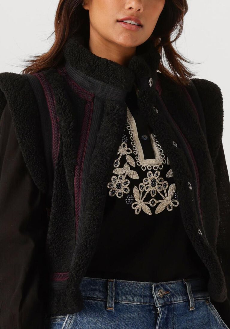 zwarte antik batik gilet sally gilet