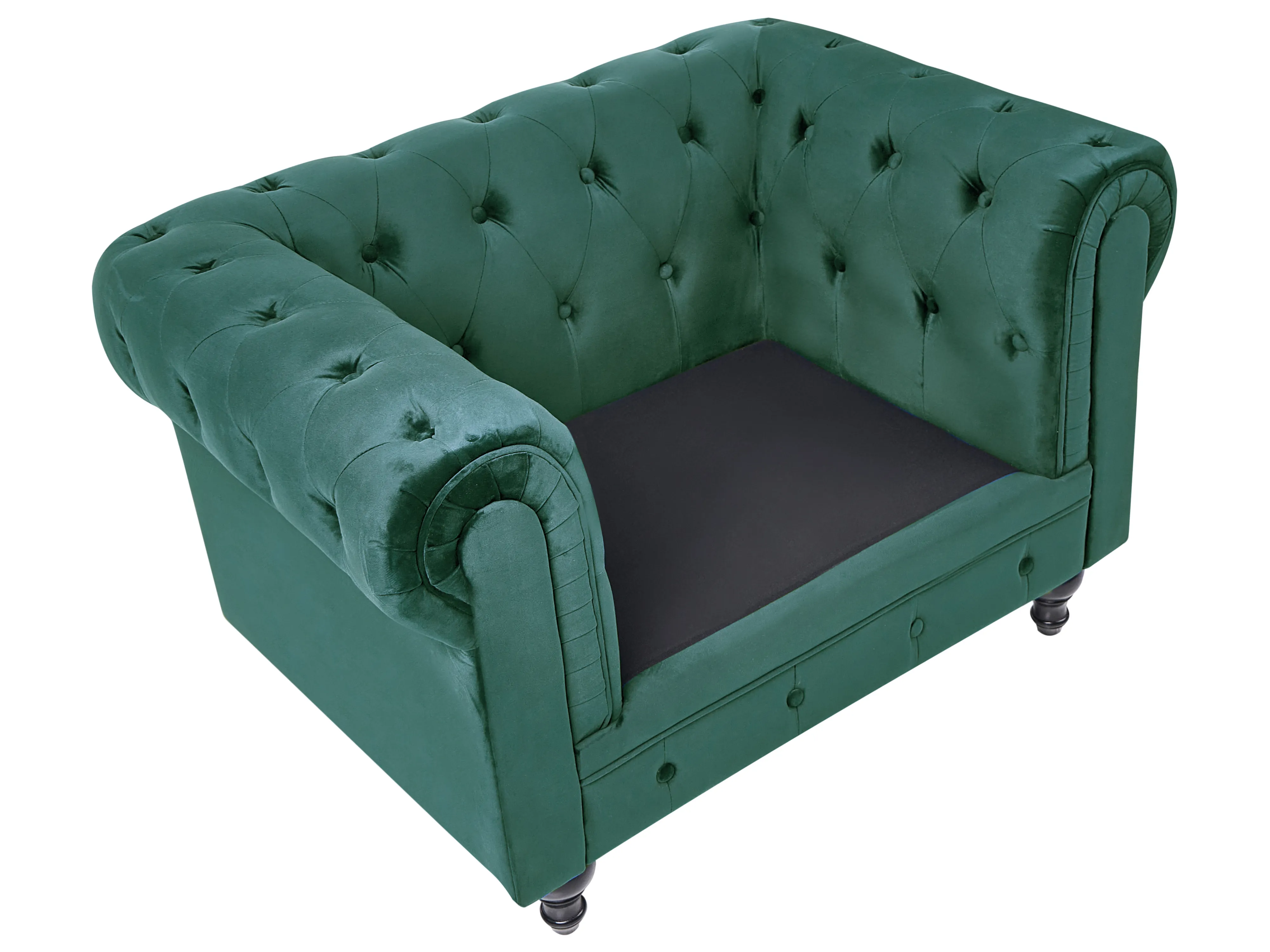 Bankenset 4-zits CHESTERFIELD Fluweel Smaragdgroen